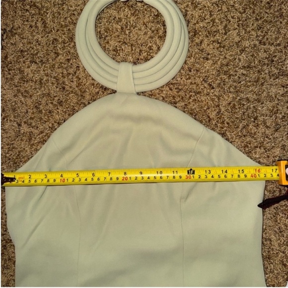 Ronny Kobo Collection Light Green Maxi Dress Lenox halter size large - Picture 6 of 9